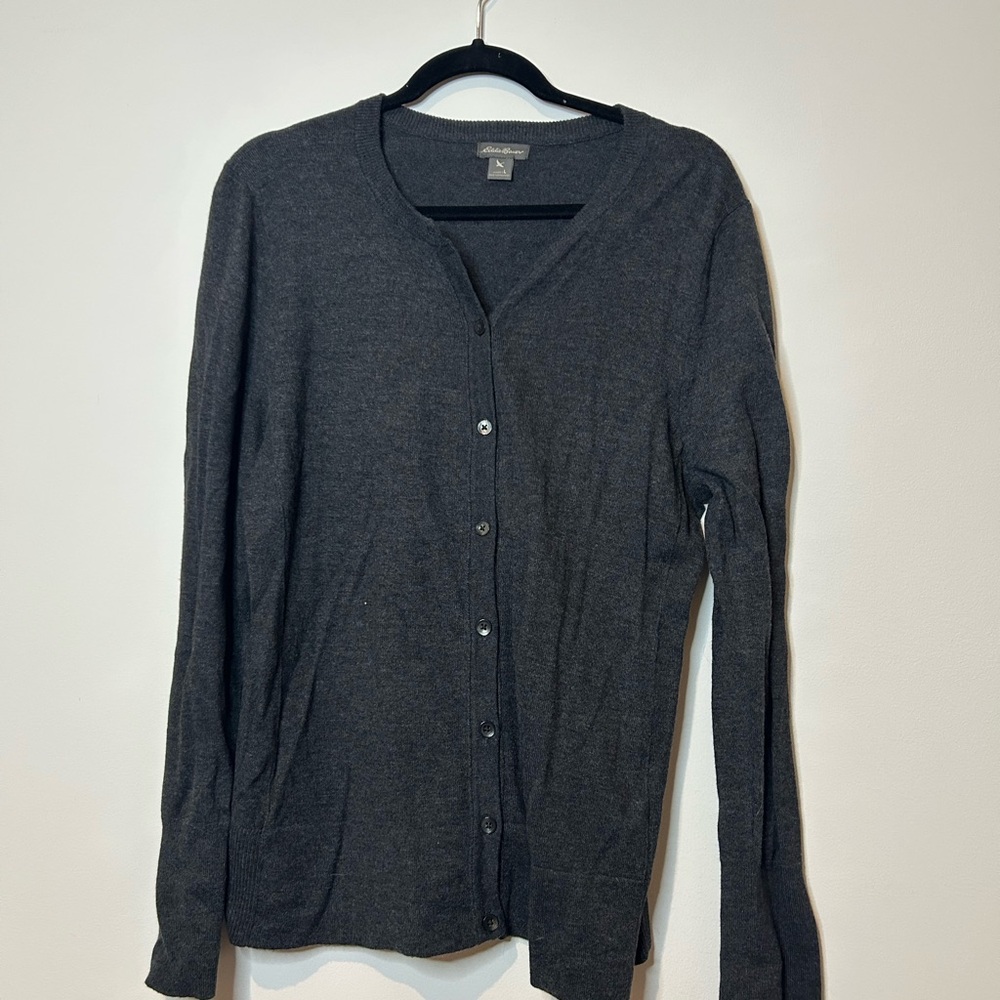 Eddie Bauer Dark Gray Knit Sweater